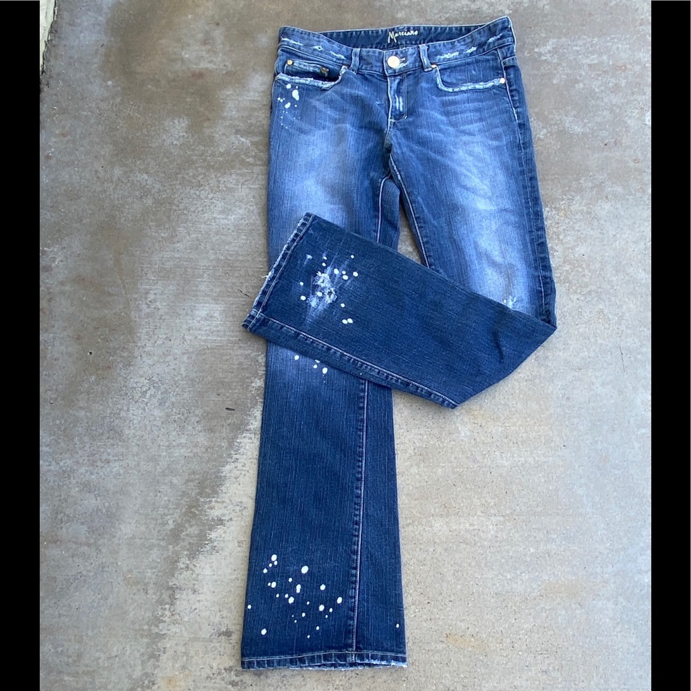 Marciano Distressed Splatter Jeans